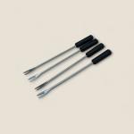 6-Piece Enamel Fondue Set with Forks and Burner Stand