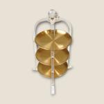 3-Tier Gold Serving Tray with Clear Acrylic Stand