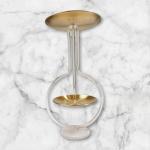 Modern Glass & Gold Serving Tray