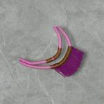 Boho Dual Cord Fringe Necklace – Pink & Purple with Wire Wrap Design