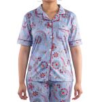 Paisley Print Satin Pajama Set, Soft & Breathable