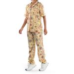 Paisley Print Satin Pajama Set, Soft & Breathable