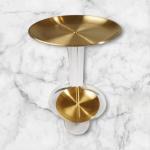 Modern Glass & Gold Serving Tray