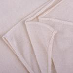 Chiffon and Cotton Scarf with Fine Stitch Edges - Cream