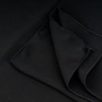 Cotton and Polyester Scarf with Fine Stitch Edges - Black