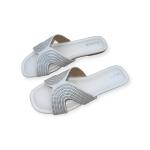 Rhinestone Embellished Flat Slippers