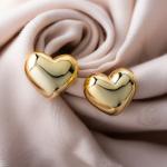 Artificial High-Polish Textured Dome Earring