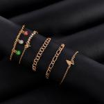 Artificial Glamorous Multi-Layer Link Bracelet Set 5pcs